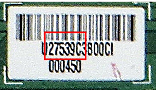 Samsung T Con LJ94 label